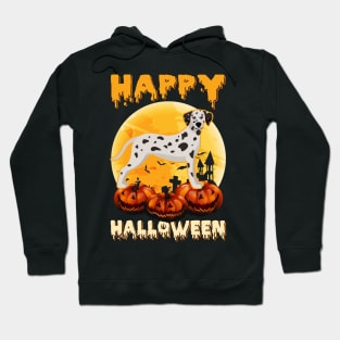 Dalmatian Dog Halloween Scary Pumpkin Costume Hoodie